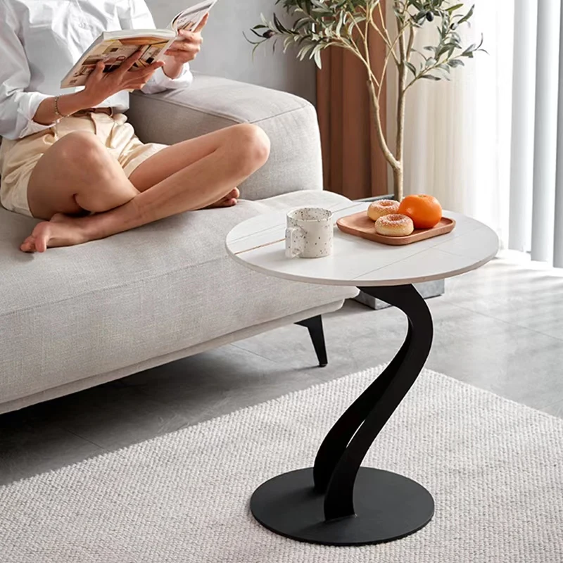 

Irregular Designer Coffee Table Black Centerpiece Round Living Room Coffee Table Home Side Modern Mesa De Centro Sala Furniture