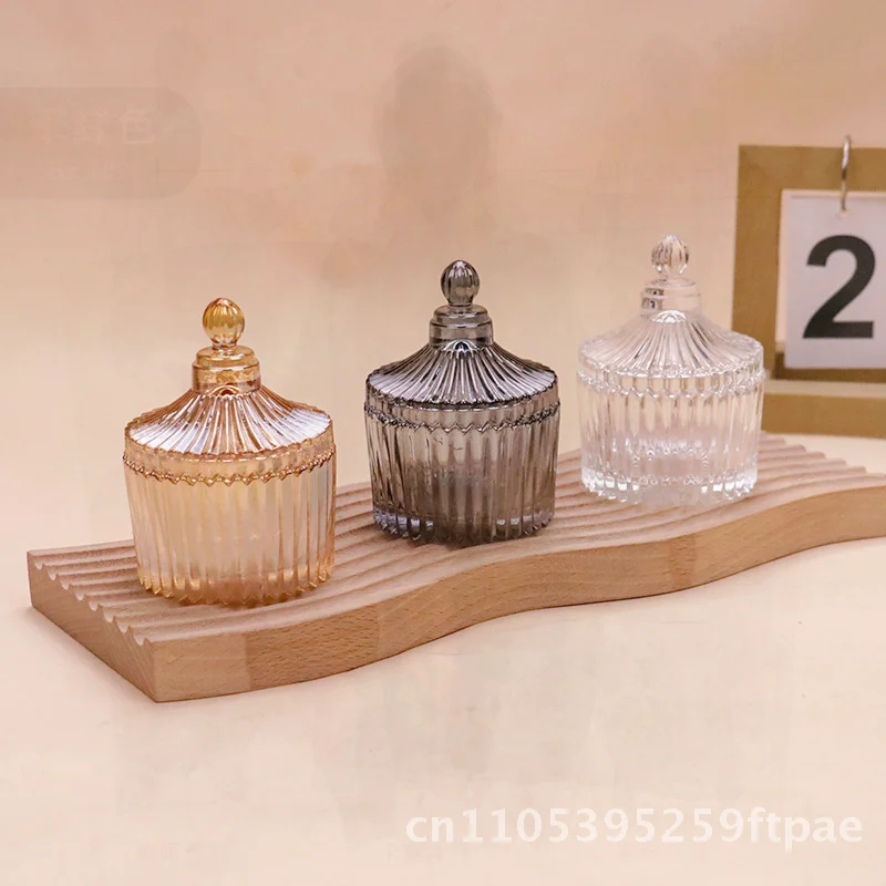 

Ins Style Glass Candle Holder Wax Cup for Aromatherapy Decorative Desktop Light Luxury Simple Design Household Photo Prop