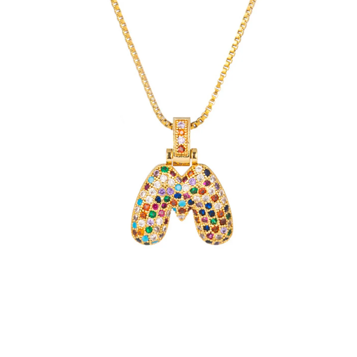 

Dazzling Letter Necklace Micro Zirconia 26 Alphabet Initial Pendant for Women біжутерия жіноча colliers or plaqué