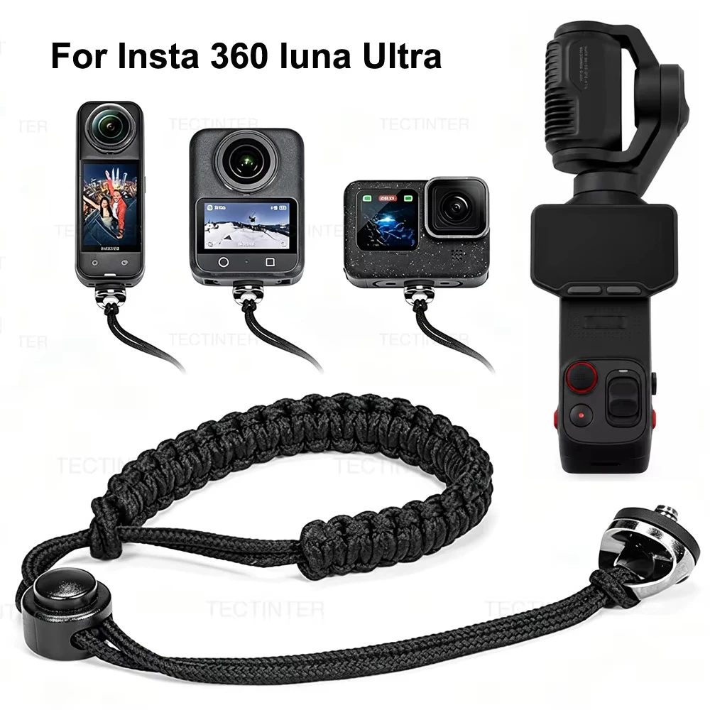 Nylon 1/4 Screw Camera Wrist Strap For DJI OSMO 360 For Insta 360 Luna Ultra for GO PRO Hero 13 12 11 10 DJI OSMO Camera Weave