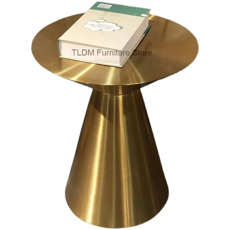 club Titanium original color all stainless steel edge table, conical simple living room, hotel lobby, corner table