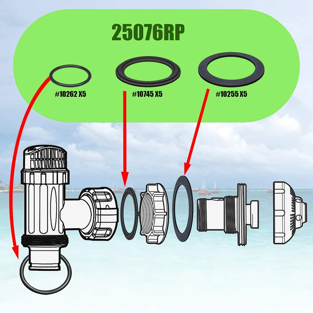 Rubber Washer O Ring Seal Rubber Gasket 10745 10262 10255 for Intex Poolnars10747/25006 Swimming Pool Equipment Parts