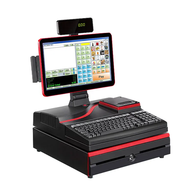 Adjustable mobile portable 15 Inch POS system cash register pos system