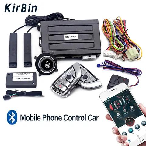 Universal Car Alarm AutoStart System APP Remote Control Engine Ignition Kit Push One Button Start Stop System Car Accessories