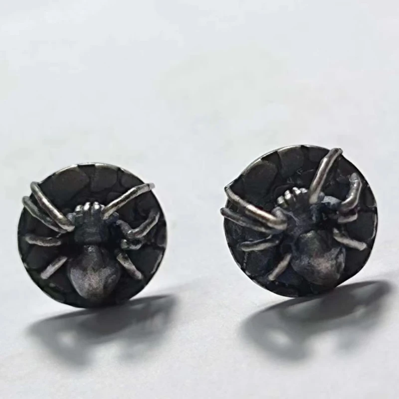 

Vintage Silver Color Spider Stud Earrings for Women Men Punk Earrings Gothic Cool Ear Jewelry Accessories Gifts