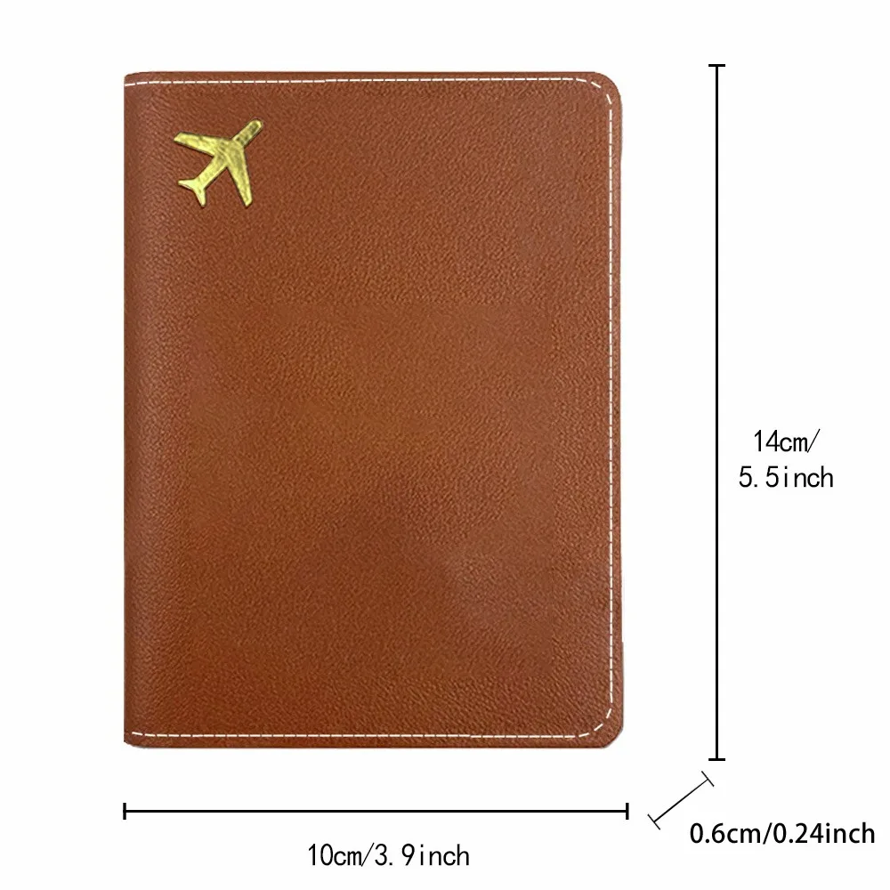 Protable Passport Wallet Soft Pu Ticket Cover Dustproof Anti Scratch Store Travel Documents Cards Tickets Garland Letter