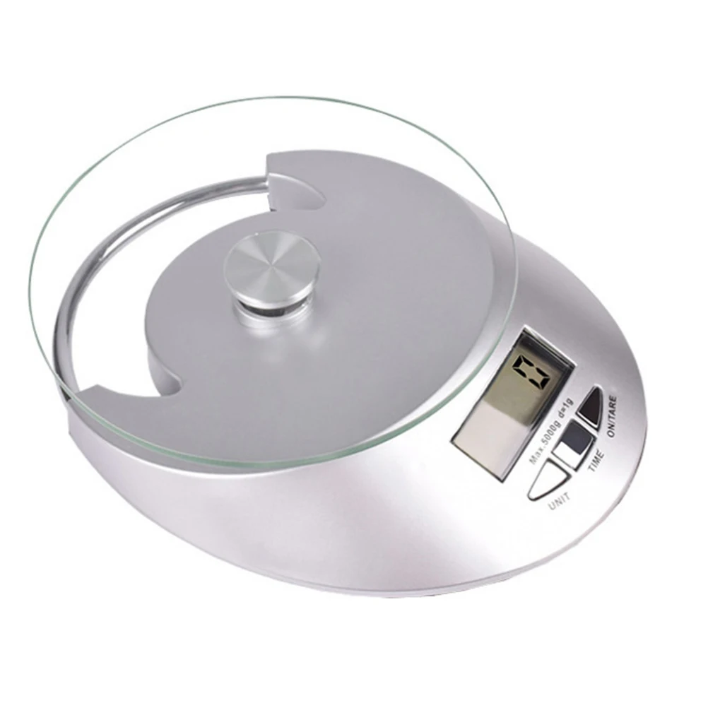

5 KG Electronic Kitchen Scale LCD Screen Glass Bench Batching Medicinal