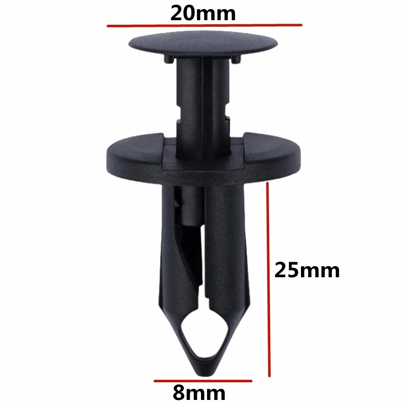 300Pcs For 8mm Hole OE: W708530-S300  11518017 Auto Bumper Retainer Fasteners Clips Plastic Car Fender Trim Panel Clips  B159