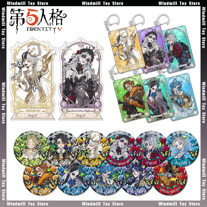 

Three-piece Set Identity five Game Peripherals Keychain Acrylic Stand Badge Model Plate Desk Decor Gift Standing Collections Toy