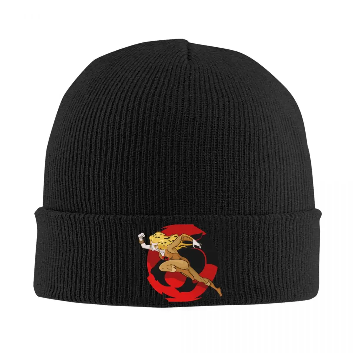 Cheetara Knit Hat Beanie Autumn Winter Hats Warm Street Thundercats 80s Retro Cartoon Cap for Men Women