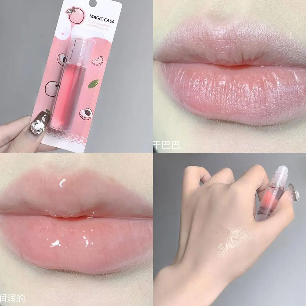 Rollerball Lip Óleo Essencial, Plumping Gloss Oil, Esconder Bálsamo Não-pegajoso, Elasticidade Aumenta Hidratante, Linhas Sexy, P9G2