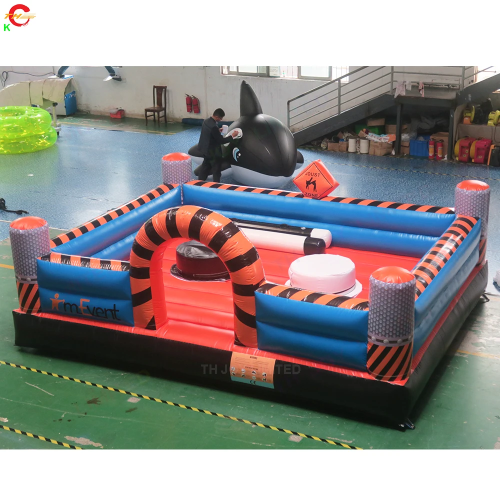 5x4m kommerzielles aufblasbares Gladiator-Glätteisen zum Abwischen, Kampfsportspiel zu verkaufen