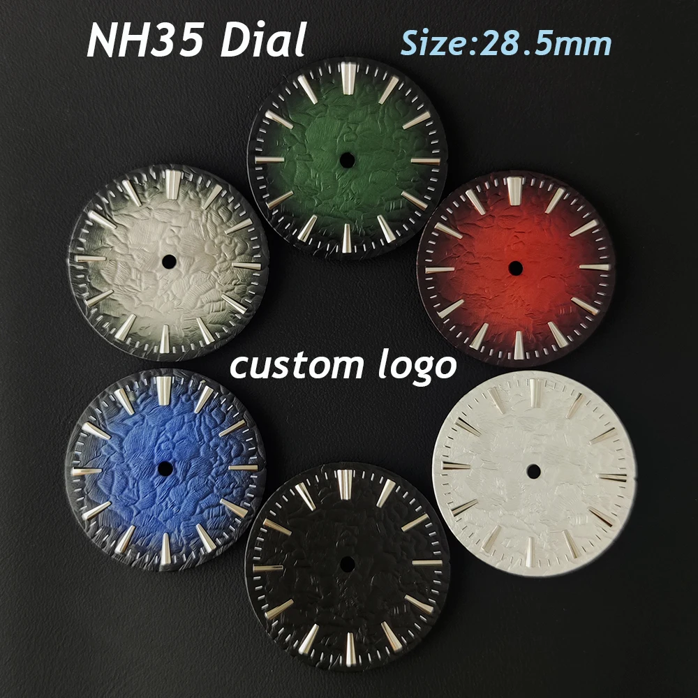 

28.5mm GS dial custom logo NH35A Mechanical Watch sterile Dial Suitable for NH35/NH36 Movement Installation Accessories