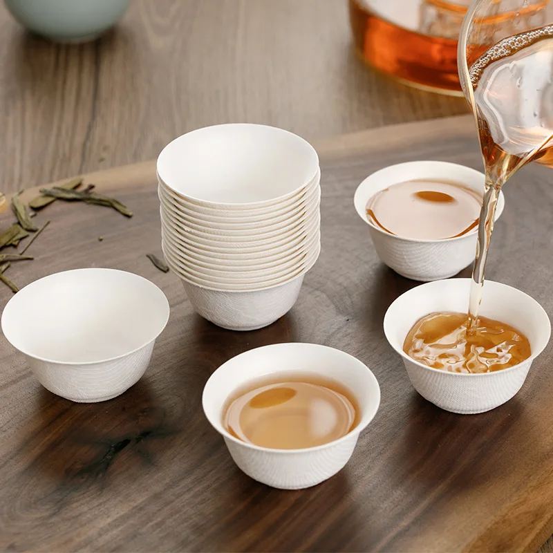 

Disposable Kung Fu Teacup Guest, High Temperature Resistant, Hygienic and Convenient to Carry, Wash Free Soup Bowl, 50Pcs