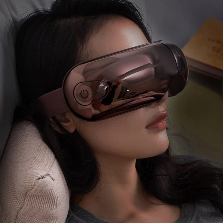 

Smart Library Visual Design Eye Massager With Heat Bluetooth Music And Airbag Kneading For Pressure-Free Relaxation