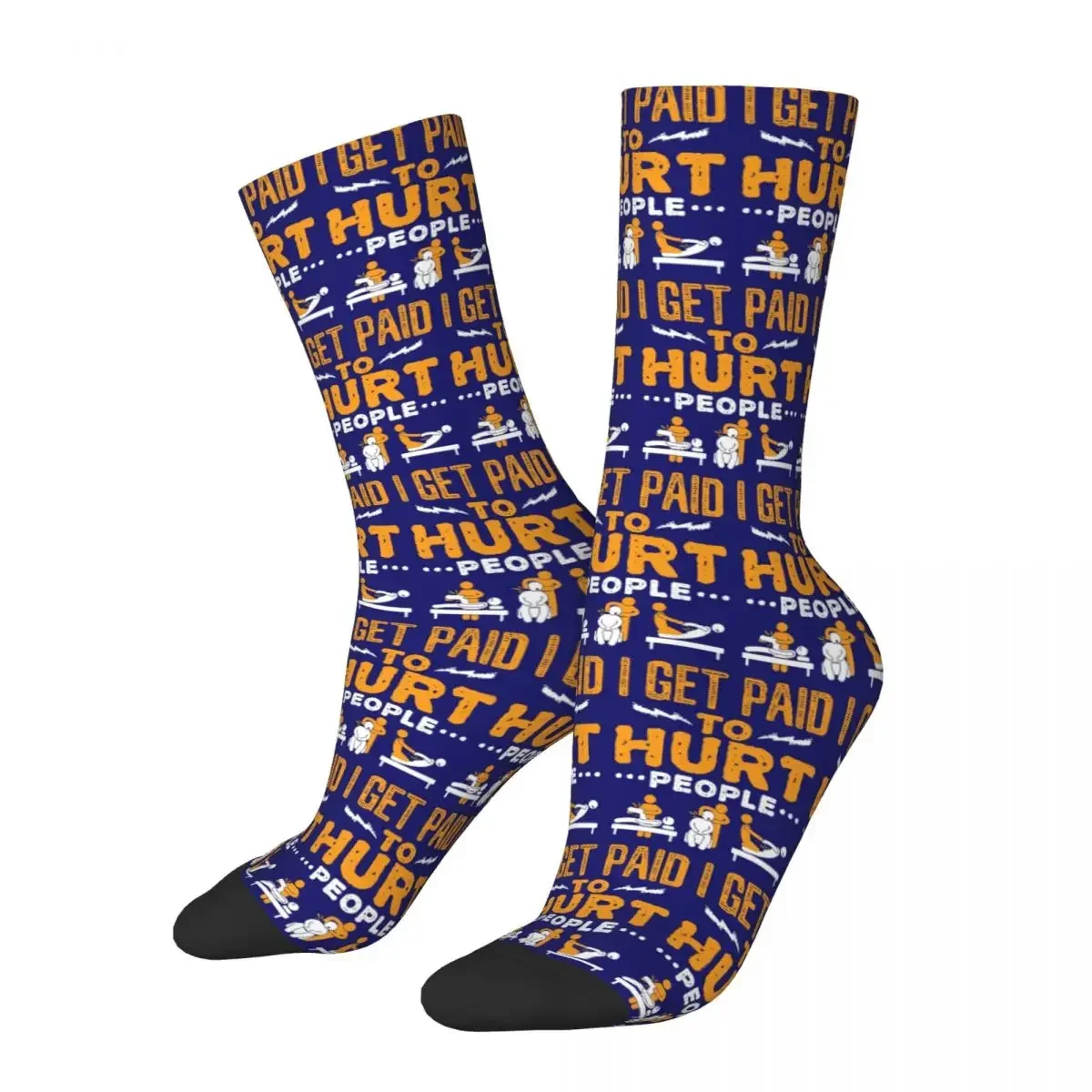 Physical Therapist Funny I Get Paid To Hurt People Socks Super Soft Stockings All Season Long Socks Man Woman Birthday Present