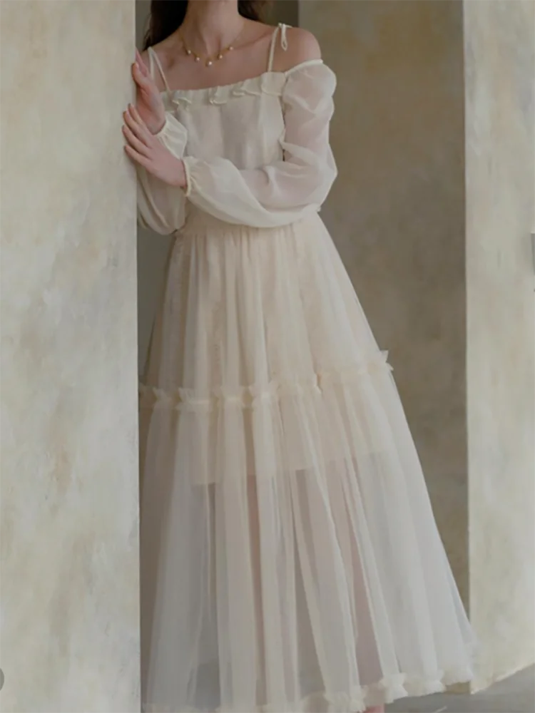 Classic Strapless Chiffon Full Sleeve A-Line Bride Wedding Dresses Bridal Gowns Customized