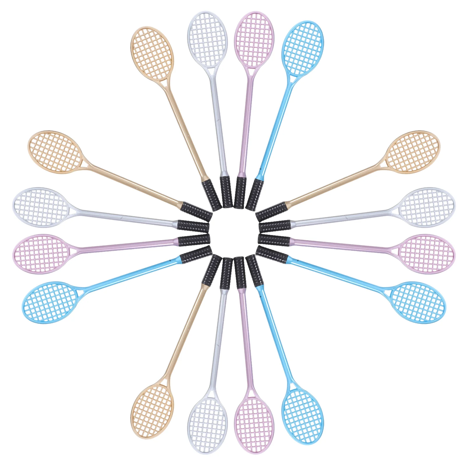 

20 Pcs Fine Point Gel Pens Cute Badminton Racket Mini Grid Design Smooth Writing Student Office Supplies Kids Gifts Lasting
