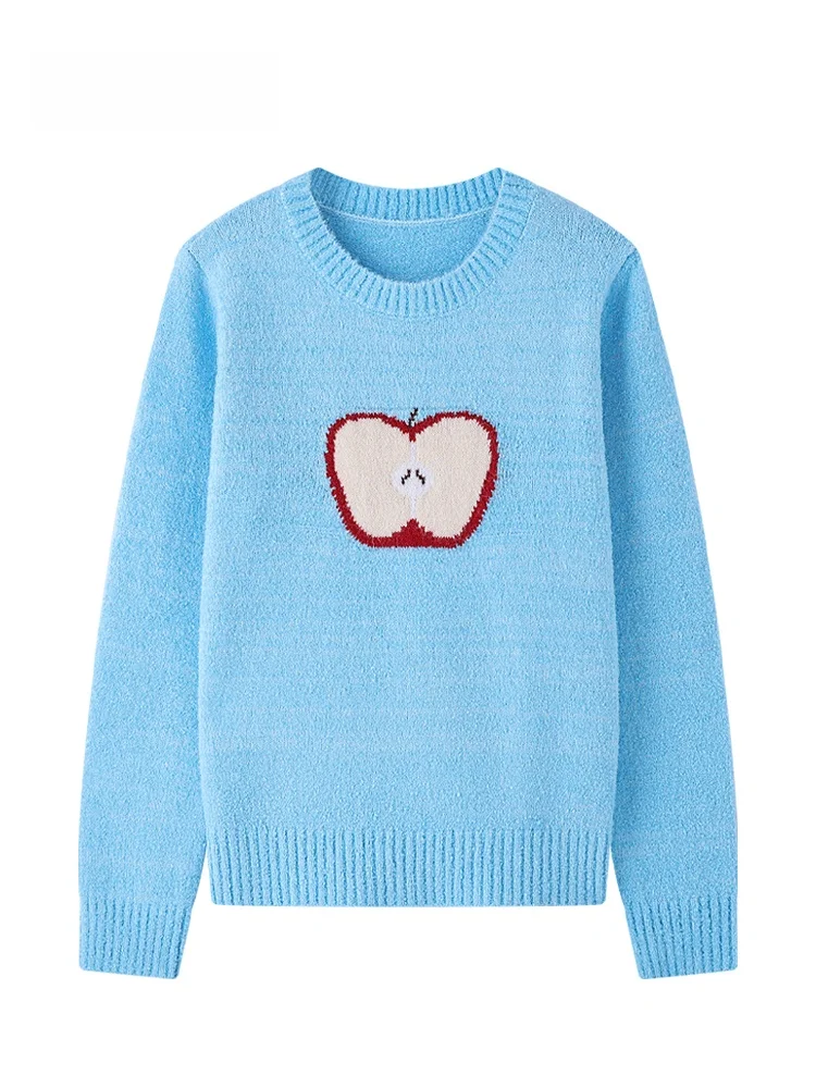 Felpa con cappuccio dal design lavorato a maglia mista modello JZZDEMM Base lavorata a maglia da donna irt Calore confortevole Top lungo rotondo Ne