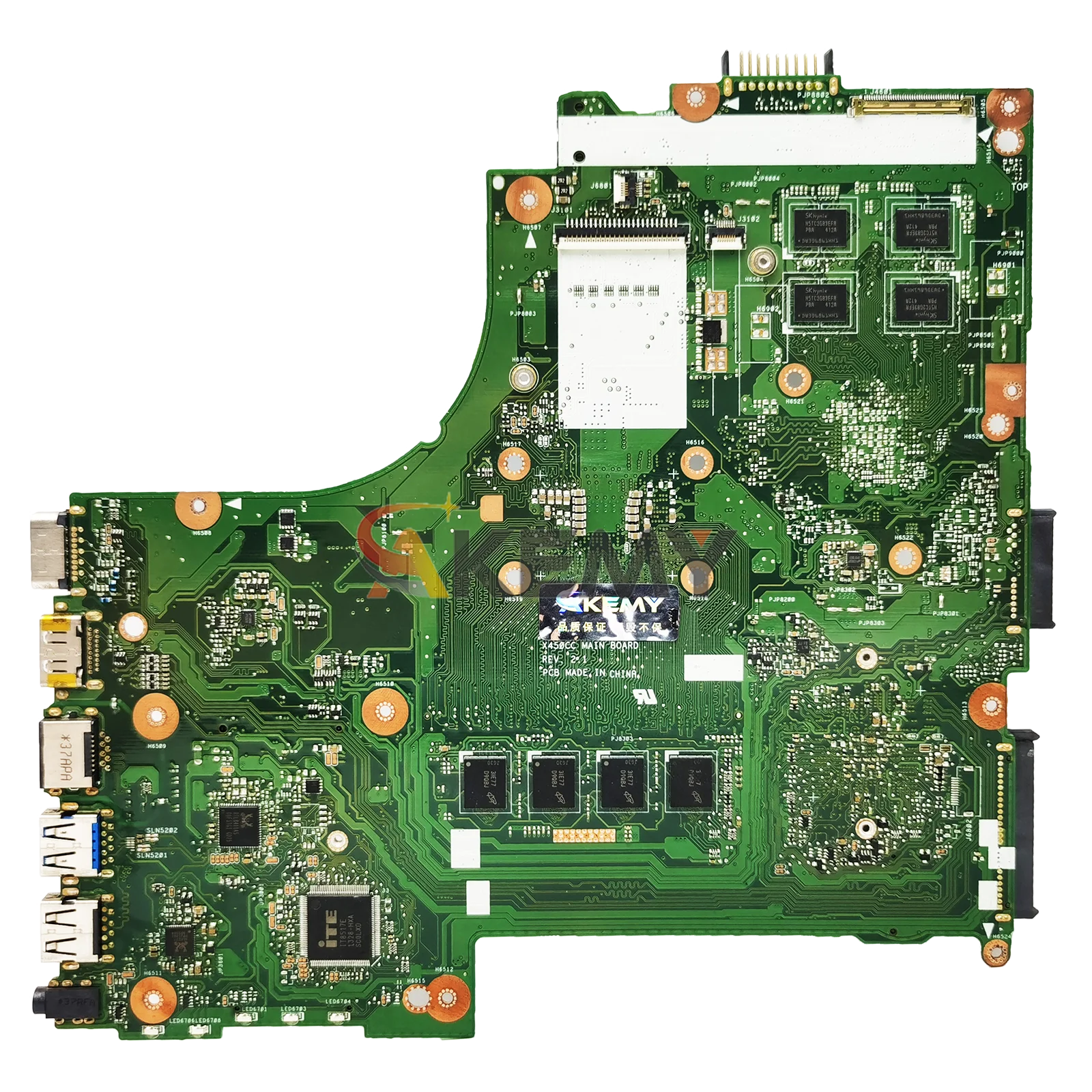 اللوحة الأم للكمبيوتر المحمول X450CC لـ ASUS VivoBook A450C X450CC Y481C X450CL X452C K450C X450CP اللوحة الرئيسية مع اختبارات وحدة المعالجة المركزية OK stk