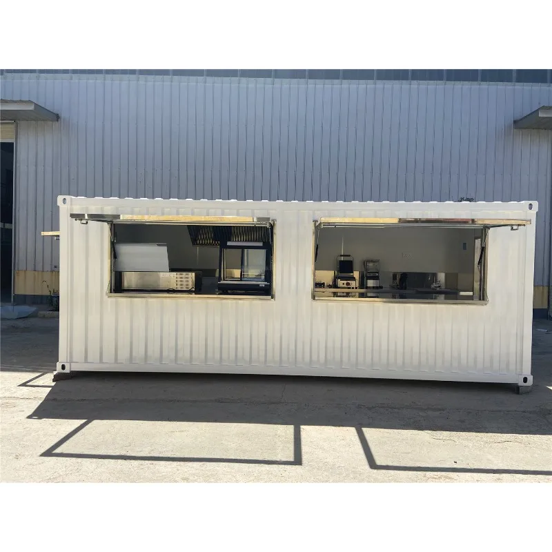 High Quality Modular Prefabricated Container Kiosk, Drive-through Shipping Container Food Booth