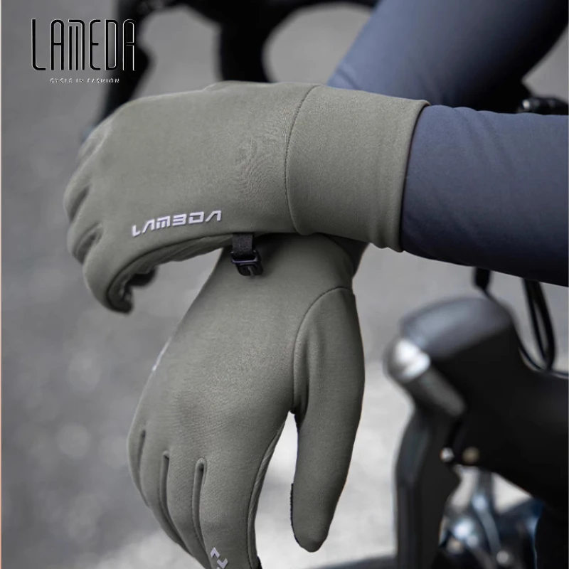 Lameda Gloves Anti-slip Men\'s Cycling Gloves Keep Warm Full Finger Gloves Lightweight Gloves For The Gym Bicycle Accessories