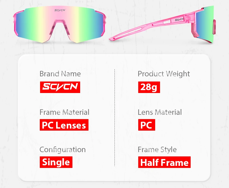 SCVCN Radfahren Gläser Outdoor Sport Fahrrad Sonnenbrille UV400 Männer MTB Radfahren Gläser Frauen Rennrad Sonnenbrille – Detail 9