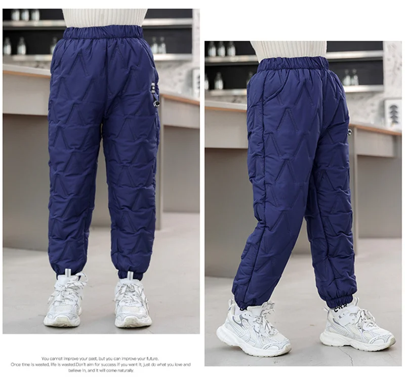 

Boys Plus Velvet Pants Winter Children's Thick Fleece Warm Cotton Pants Autumn Teen Padded Trousers Kids Outdoor Wear