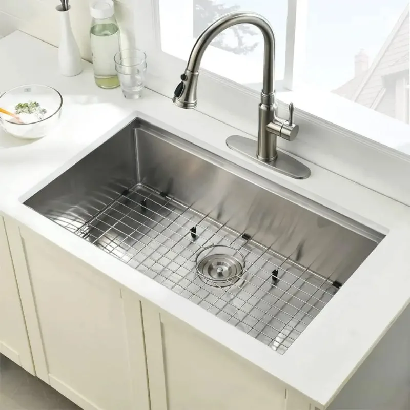 30 Inch Undermount Kitchen Sink Stainless Steel, BoomHoze 30 x 19 Inch Undermount Workstation Sink Commercial 16 Gauge