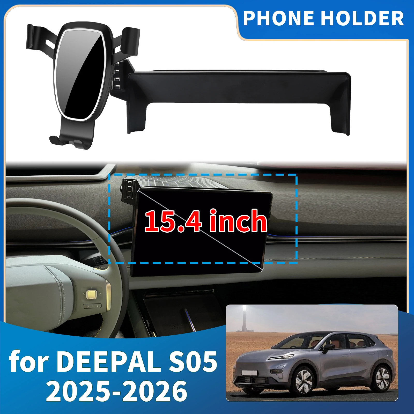 Suporte Integrado para Celular para CHANGAN DEEPAL S05 2025 2026 - Acessórios Automotivos