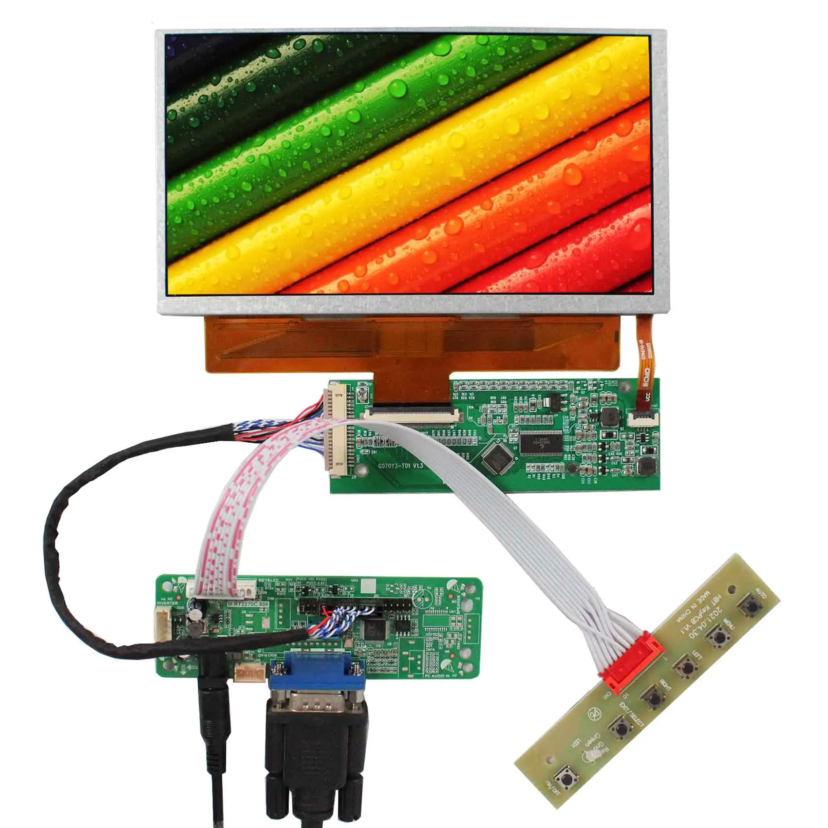 

VGA LCD Controller Board 7" G070Y3-T01 800X480 600nit Industrial LCD Screen