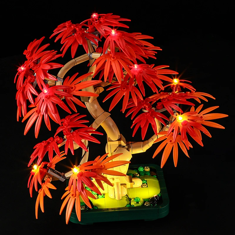 Kit d'éclairage LED DIY pour bonsaï en érable rouge LEGO 10348 (lumière LED uniquement, sans modèle de blocs)