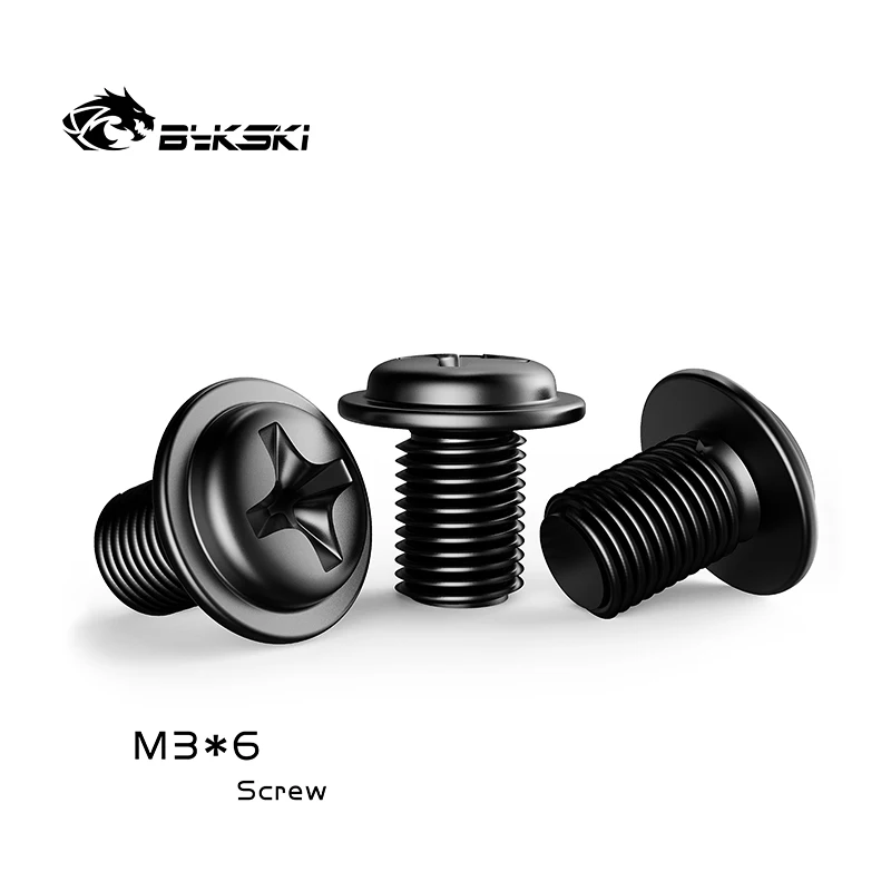 4 PCS/lot Bykski Water cooling row radiator mounting screws M3X6 computer components 6mm pc water cooling