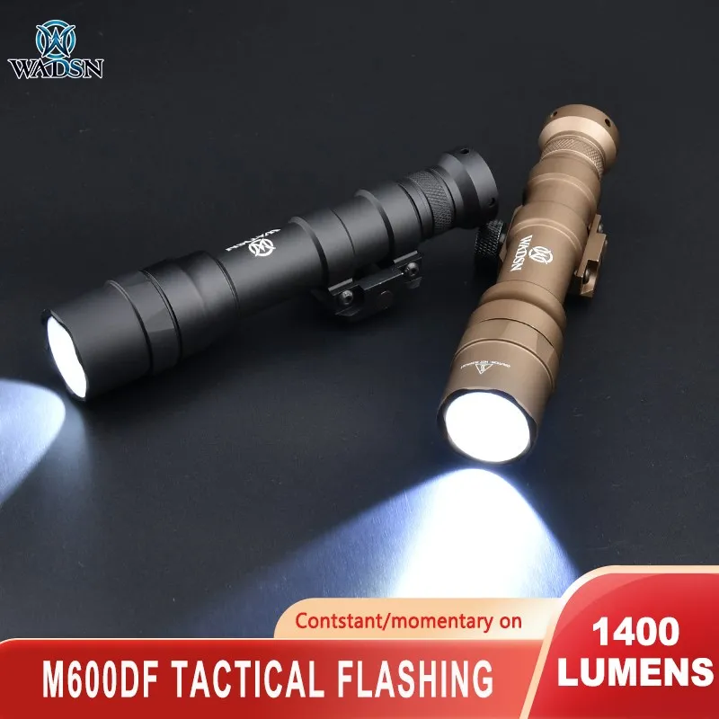 Airsoft WADSN M600 M600DF 1400lumens Tactical Weapon Flashlight LED Dual Fuel Hunting Rifle Scoutlight Fit 20mm Picatinny Rail