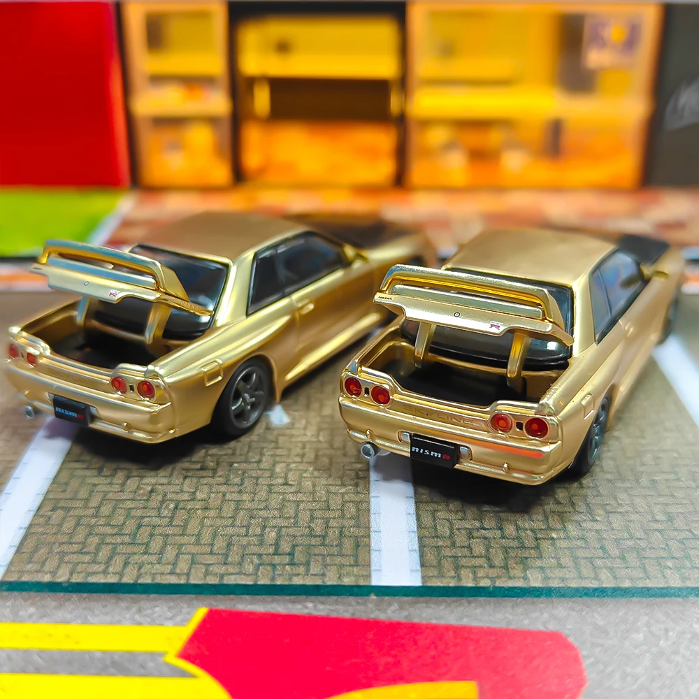 ミニ GT ダイキャスト 1:64 スケール トップシークレット GTR R32 VR32 合金シミュレーションカーモデルコレクションディスプレイスタティックペンダント（箱なし）