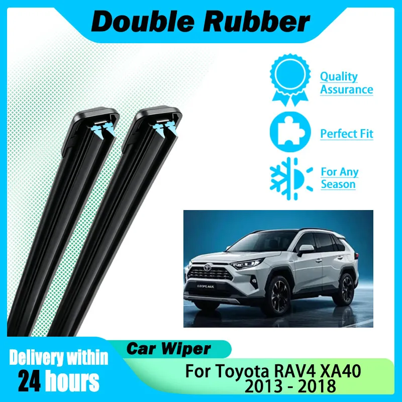 Car Front Windshield Wiper Blades For Toyota RAV4 XA40 2013-2018  26"+16" Windscreen Rubber Auto Replacement Accessories
