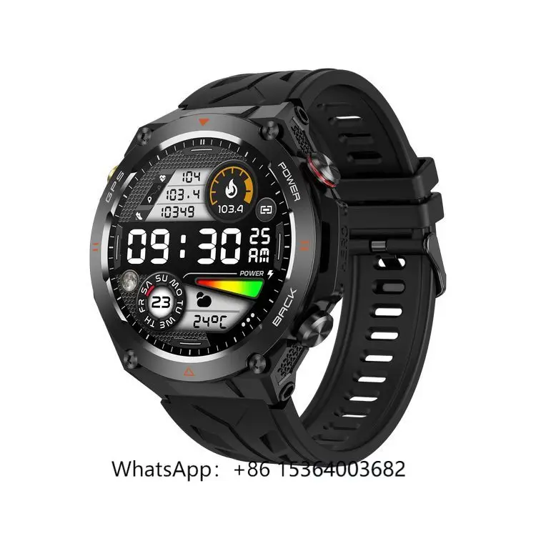 

TJXL-Superior Quality Waterproof GPS Tracker Smartwatch AI Voice Assistant Fashion Smartwatches for Fitness Compass Flashlight