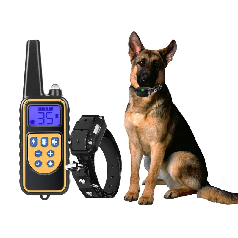 880 waterproof electric shock dog training collar 3 modes hunting barking pet slave digital long range sound no harm care