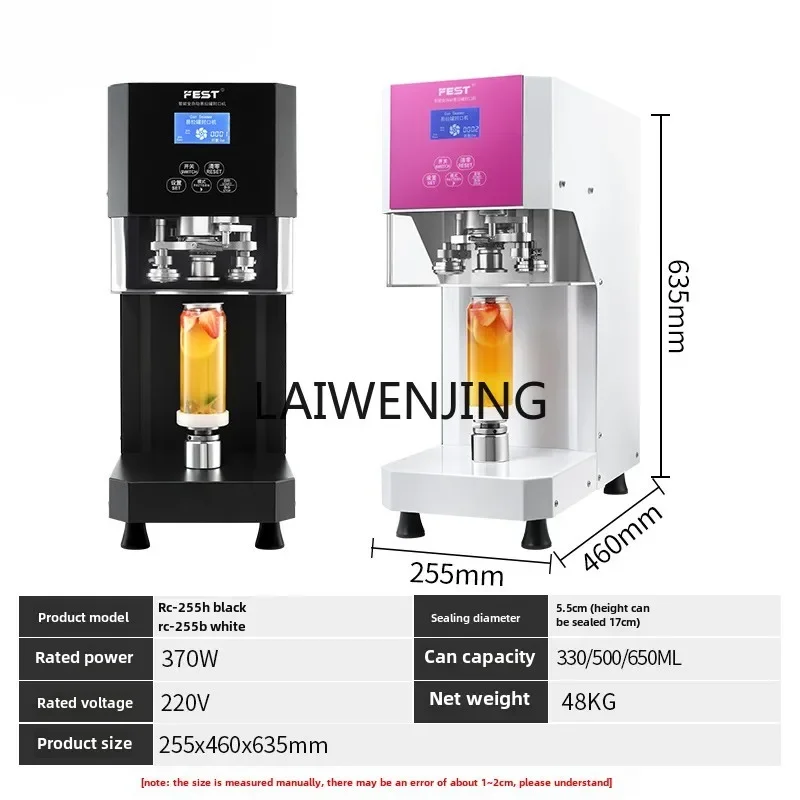 MJY Automatische kommerzielle Getränkeversiegelungsmaschine für Kunststoffdosen, Abdeckung für Getränkebecher