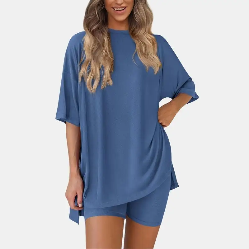 

Loose Loungewear Set Women's Comfortable Home Fashion Set Summer Season Lightweight Breathable Material Casual Style