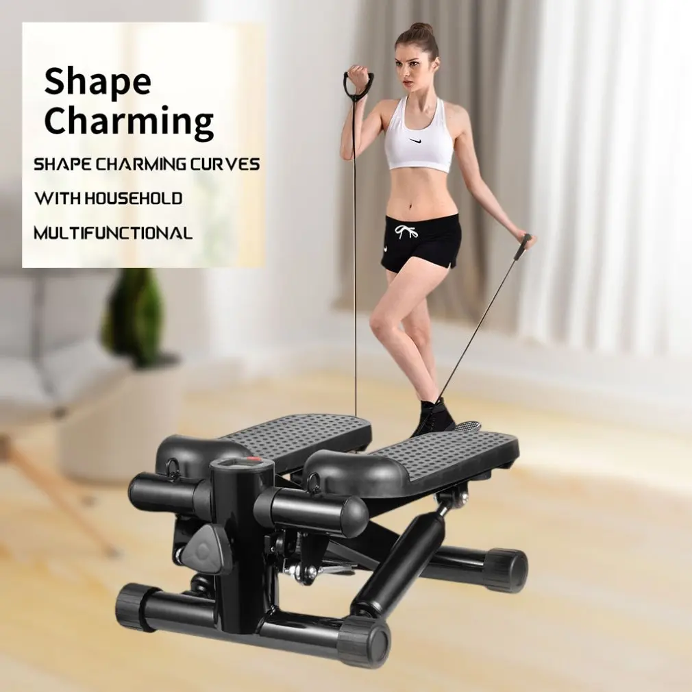 Multifunctional Aerobic Fitness Exercise Step Yoga Stair Elliptical Mini Twist Stepper Walking Machine With Stepper with Bands