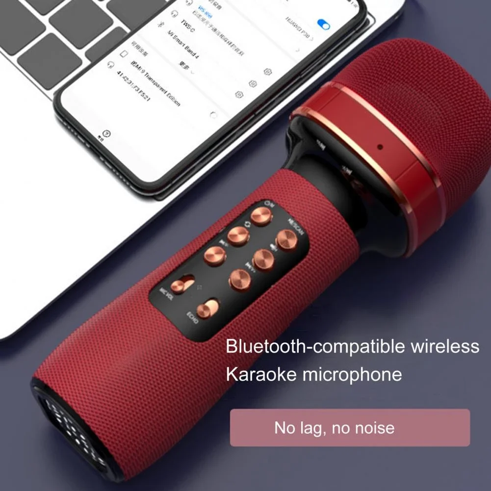 WS-898 Wireless Bluetooth Compatible Microphone Multifunctional Mic FM Voice Changing Audio Speaker Supplies Handheld Karaoke