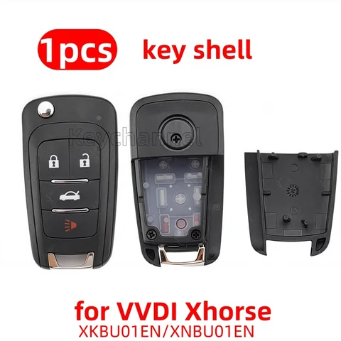 Keychannel 1 шт. 4-кнопочный автомобильный ключ откидной корпус VVDI дистанционный корпус для Xhorse XKBU01EN XNBU01EN сменный корпус без пустоты