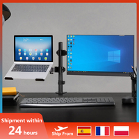 Dual Monitor Mount for 13″–27″ Screens, Adjustable Dual Monitor Stand, with 180° Swivel, Tilt, 360° Rotation for Home Office