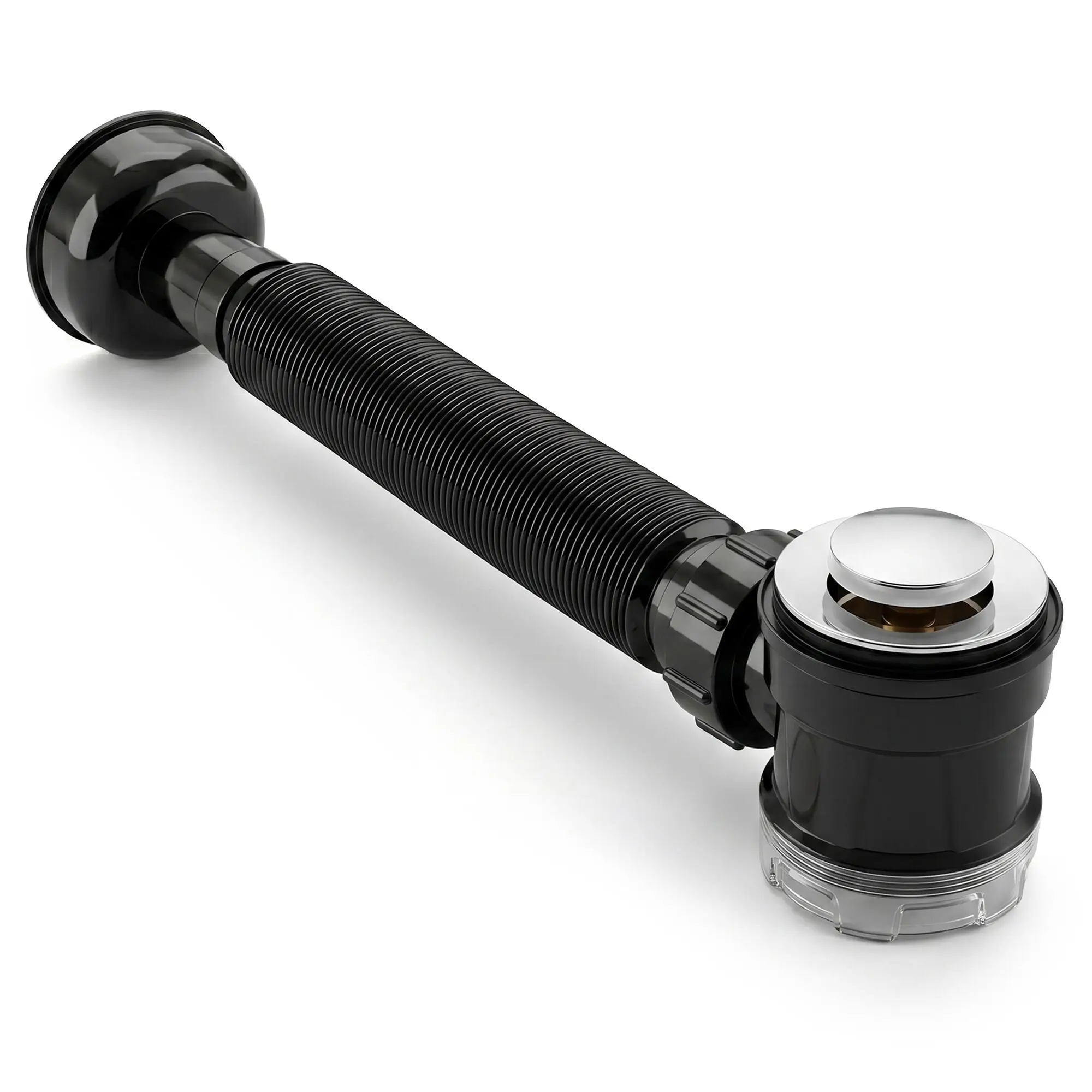 Ruimtebesparende gootsteensifonset Click Klak Chroom