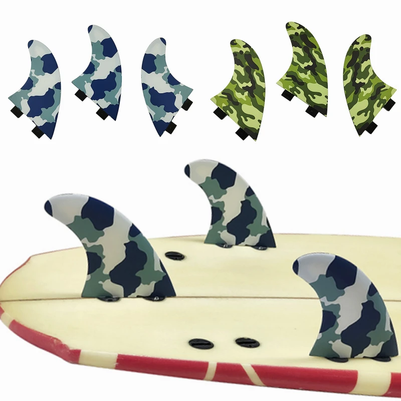 

S/M/L Tri Fins UPSURF FCS Fins Thruster Fiberglass Surfboard Fins Double Tabs Surfing Quilhas G3/G5/G7 Surf Fins For Fishbord