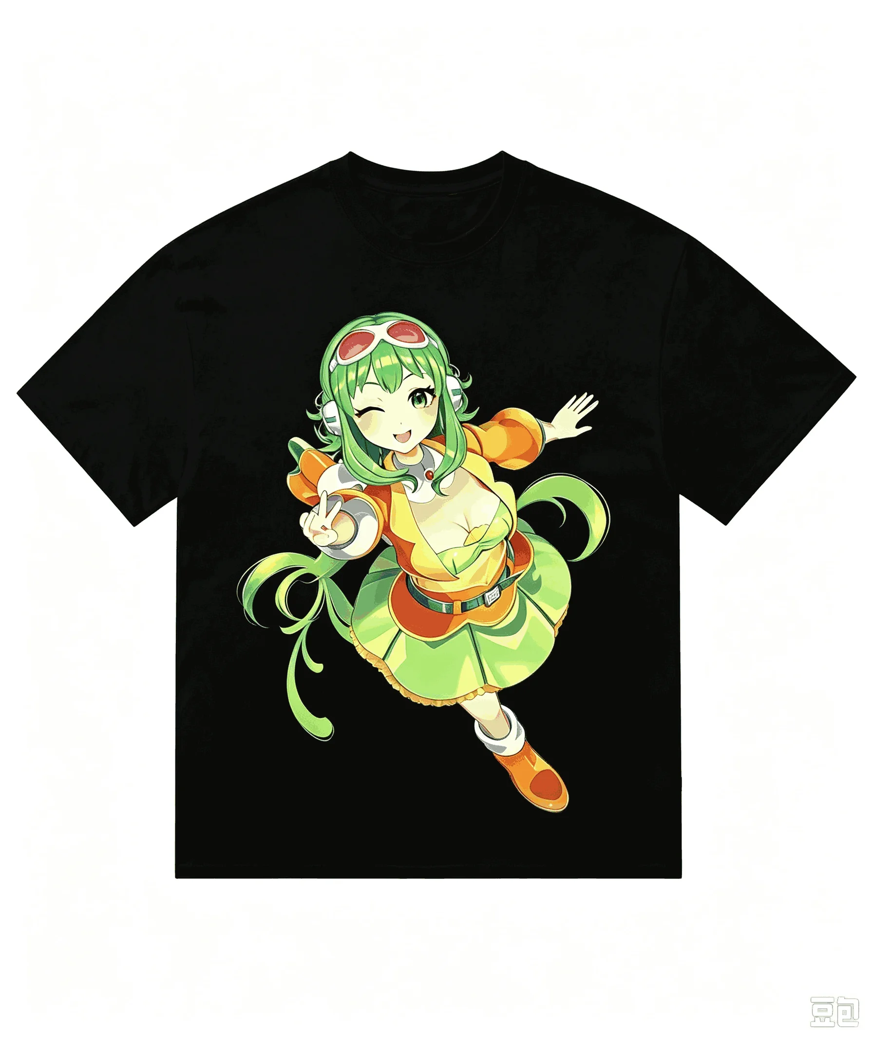 Megpoid GUMI Graphic Print Crew Neck T-Shirt for Men Women Oversized Unisex Streetwear Trendy Cotton Fashion Hip Hop Breathable