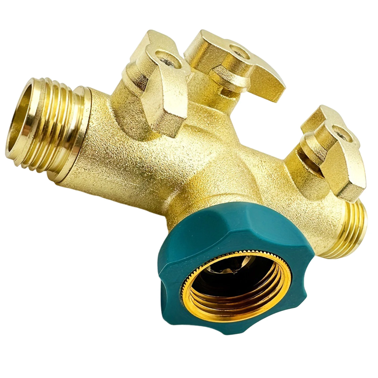 

3-ходовой разветвитель шлангов, садовый переключатель для садовых шлангов с тремя клапанами, Y-образный распределитель с высоким потоком