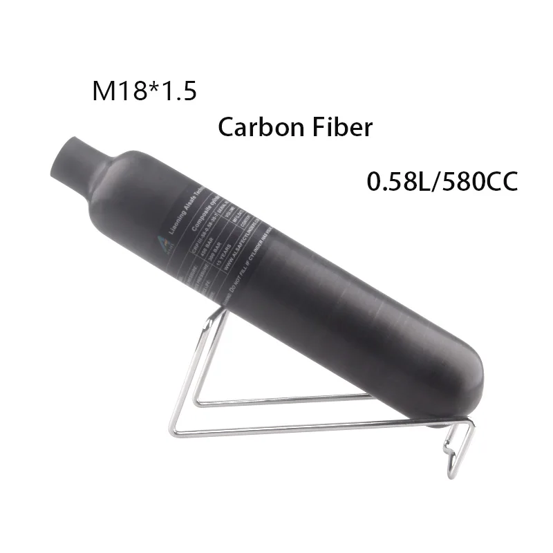 HPA Scuba 300BAR 4500PSI Carbon Fiber Air Tank 0.58L 580CC Gas Cylinder M18*1.5 Cilindro For Station Diving Aquarium Accesories