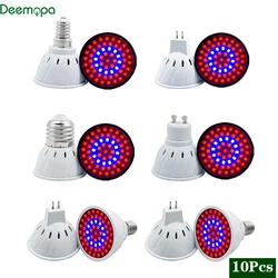 10pcs Phyto Lamp Full Spectrum LED Grow Light 220V E27 E14 MR16 GU10 Plant Lamp Fitolamp for Indoor Seedlings Flower Fitolampy
